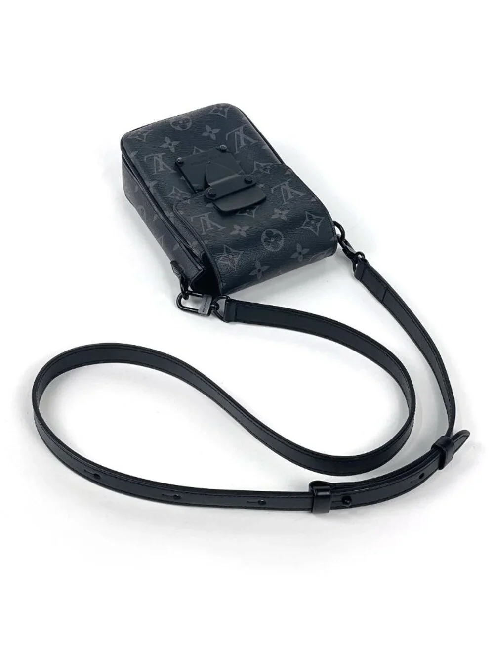 Louis Vuitton S Lock Vertical Wearable Wallet Shoulder Bag Monogram Eclipse